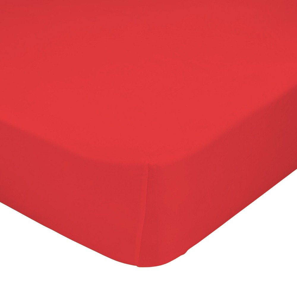 Červené elastické prostěradlo HF Living Basic, 105 x 200 cm v:759040