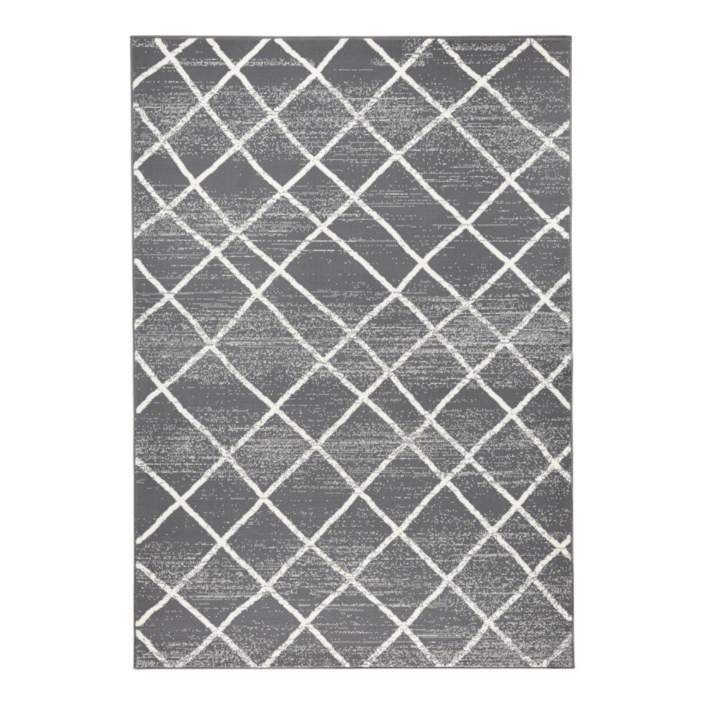 Tmavě šedý koberec Zala Living Rhombe, 140 x 200 cm v:813442