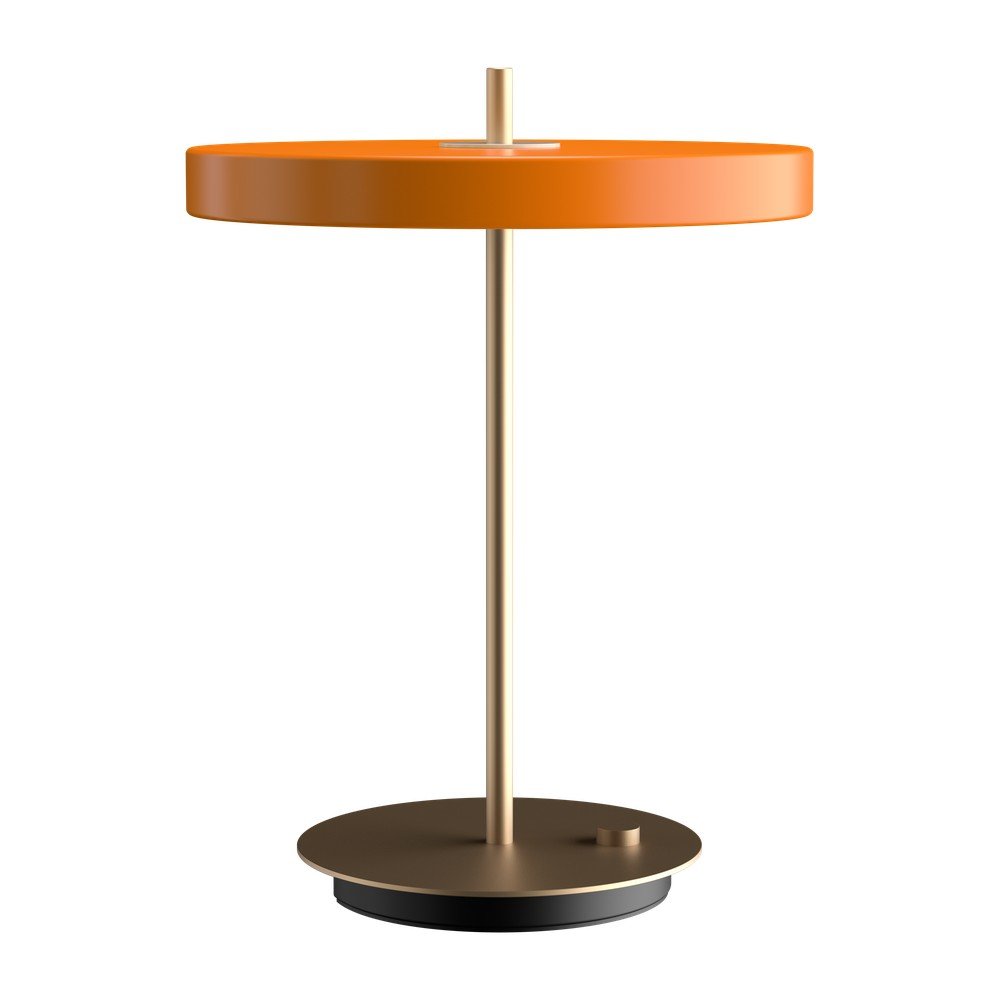 Oranžová LED stmívatelná stolní lampa s kovovým stínidlem Asteria Table – UMAGE v:1630008