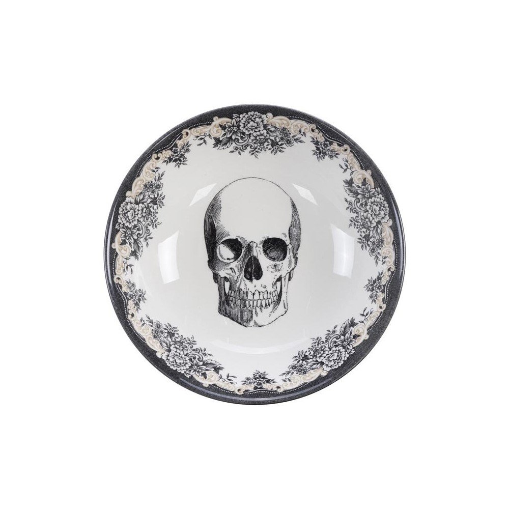Černo-bílá miska Tokyo Design Studio Skull Bald, ø 19 cm v:1238342