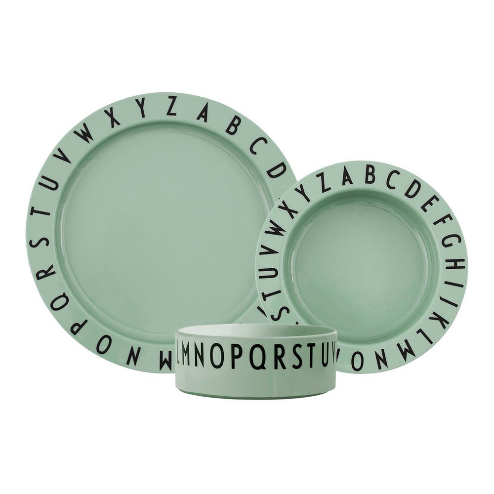 3dílná sada dětského zeleného nádobí Design Letters Eat & Learn v:1417861 3dílná sada dětského zeleného nádobí Design Letters Eat & Learn v:1417861