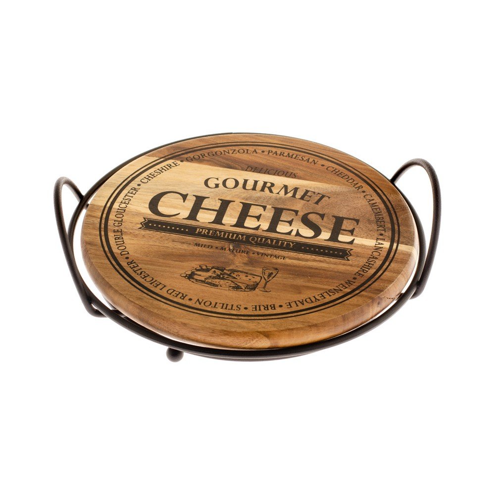 Bambusové servírovací prkénko na sýr Dakls Cheesy, ⌀ 20 cm v:1082886