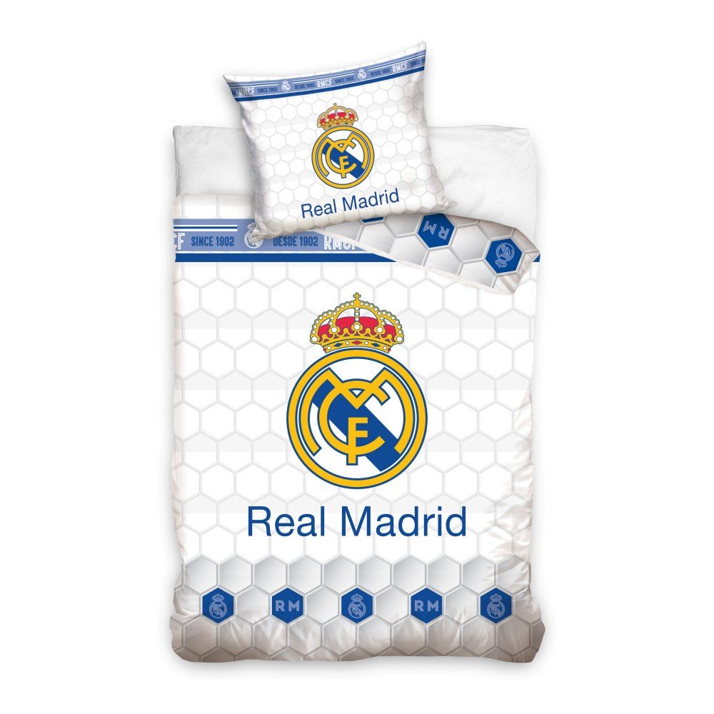 Dětské bavlněné povlečení na jednolůžko CARBOTEX Football Real Madrid IV, 140 x 200 cm v:1312208