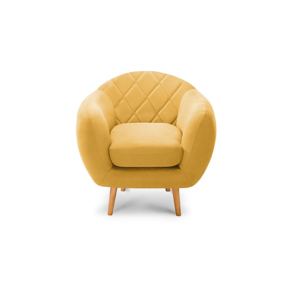 Tmavě žluté křeslo Scandi by Stella Cadente Maison Diva v:1068514