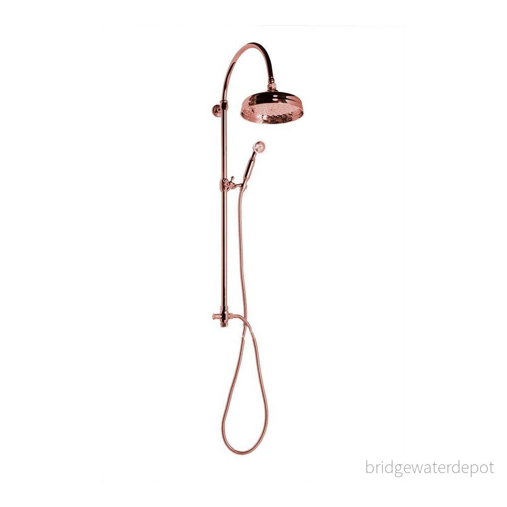 Růžový mosazný sprchový set s hlavovou sprchou a ruční sprchou 142 cm Antea – Sapho v:1684520