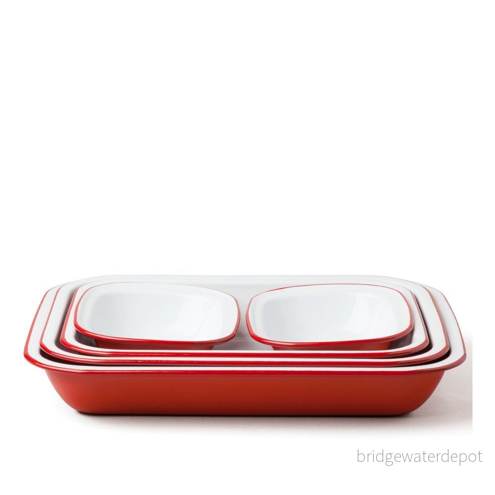 Sada 5 červených smaltovaných pekáčů Falcon Enamelware v:889260