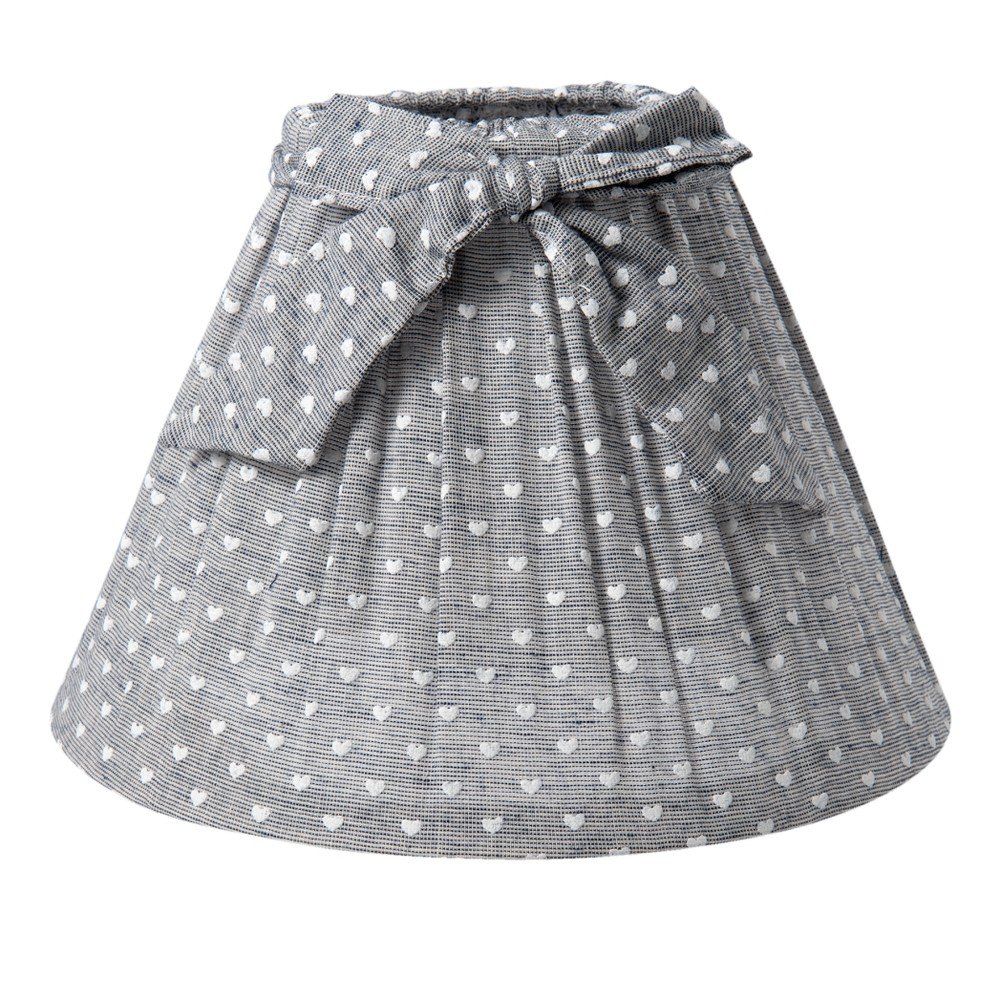 Šedé stínítko Clayre & Eef Emeline, Ø 22 cm v:892330