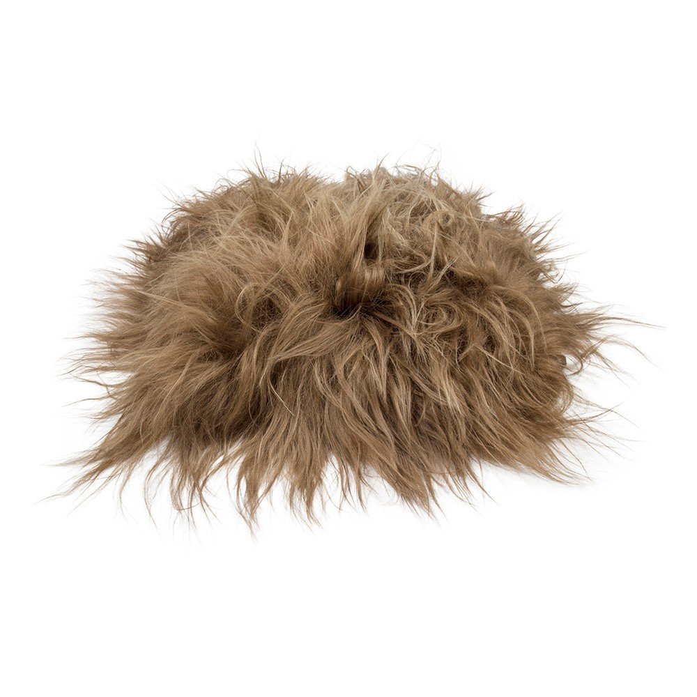 Hnědý podsedák z jehněčí kůže s dlouhým chlupem Arctic Fur Saddo, 37 x 37 cm v:1142432