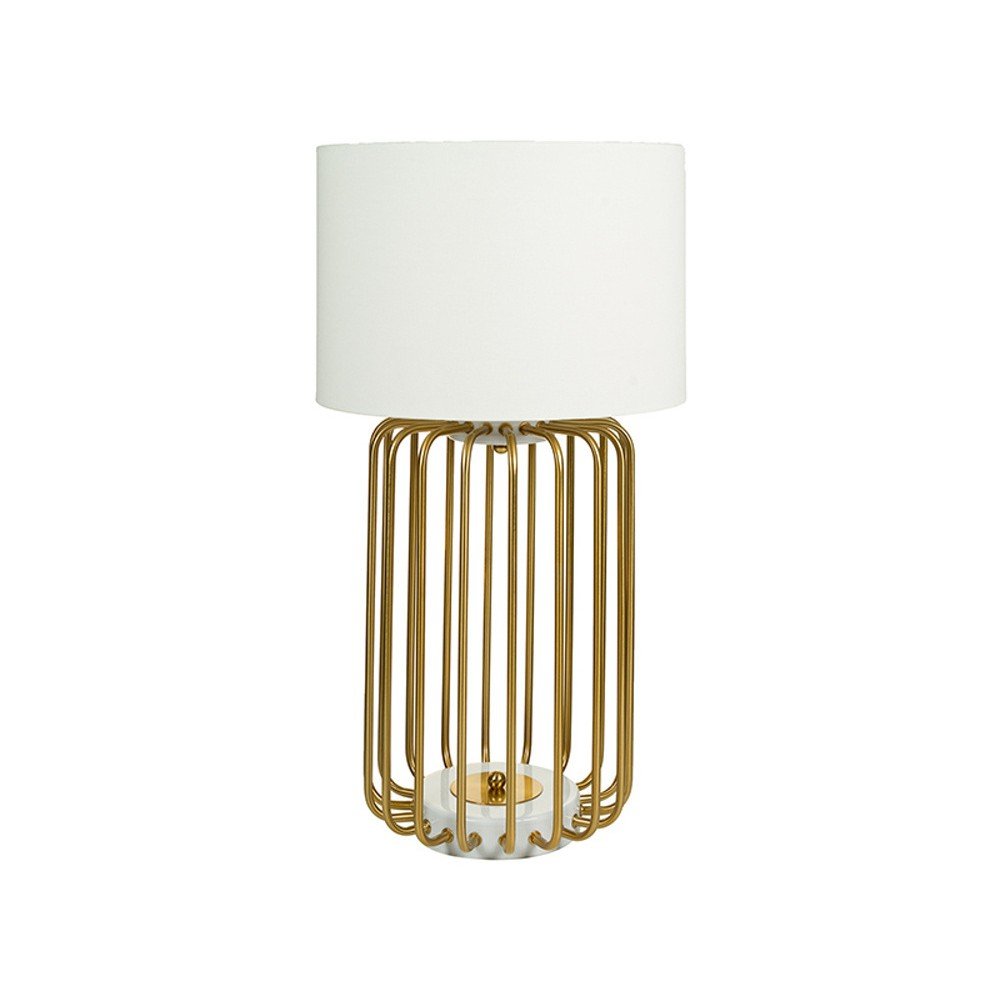 Bílá stolní lampa se základnou ve zlaté barvě Santiago Pons Pam, ⌀ 40 cm v:958546