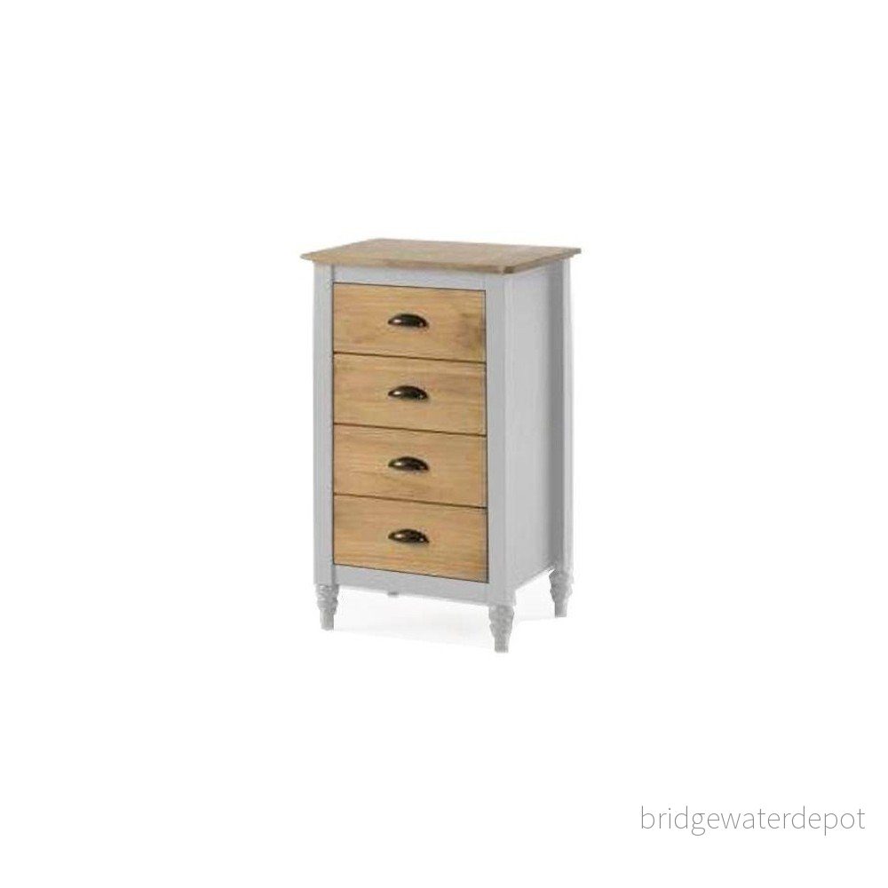 Bílá dřevěná komoda se 4 šuplíky Irelia v:736574