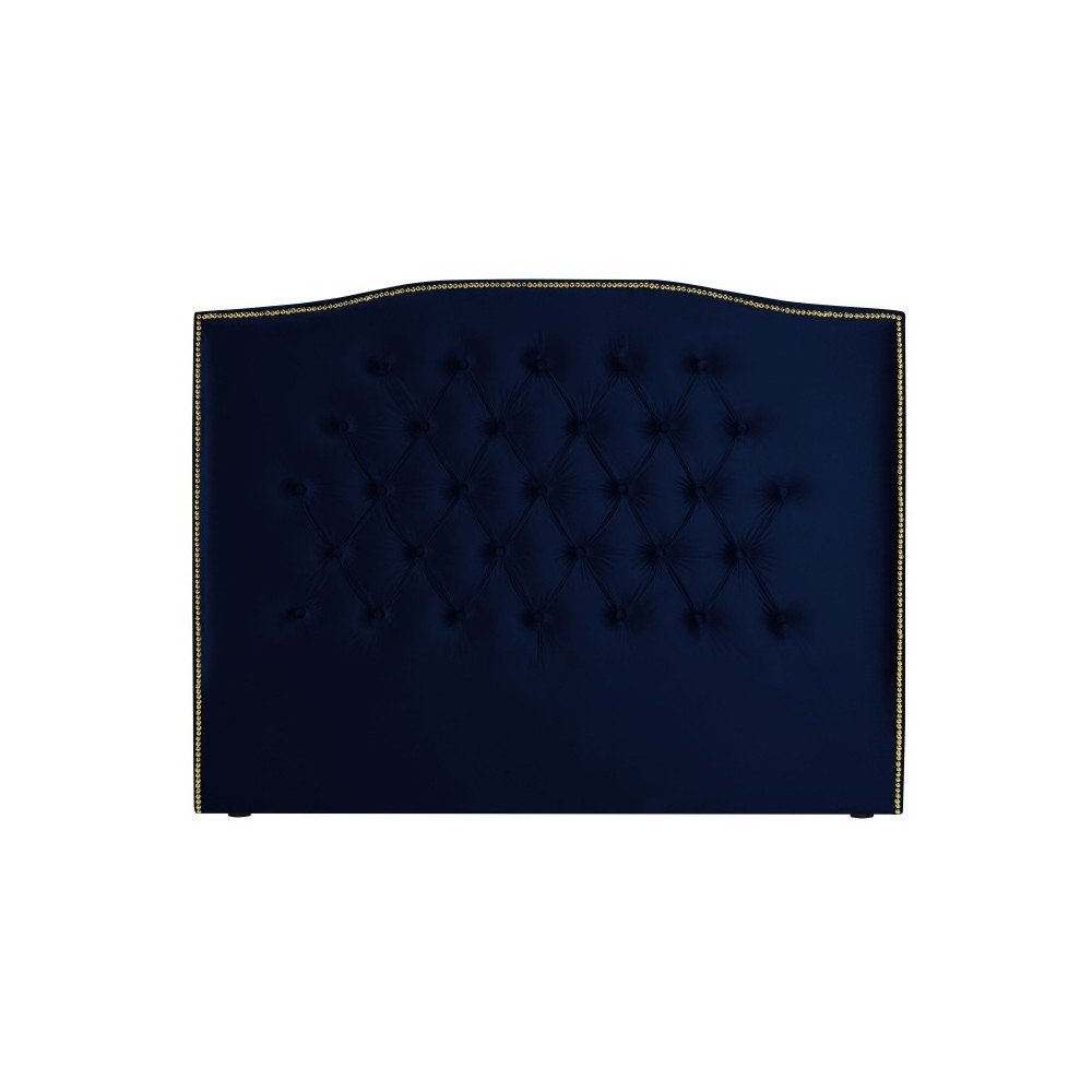 Námořnicky modré čelo postele Mazzini Sofas Daisy, 180 x 120 cm v:1083020