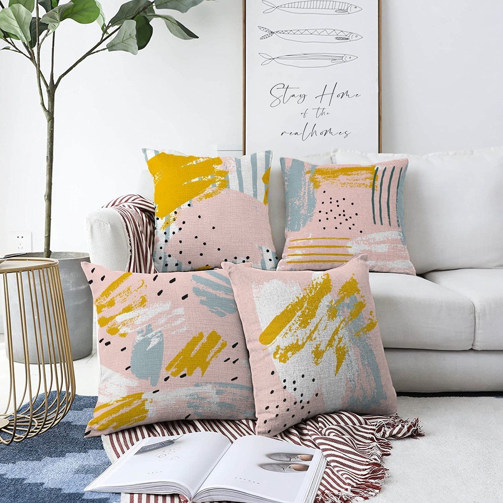 Sada 4 povlaků na polštáře Minimalist Cushion Covers Ive, 55 x 55 cm v:1377843