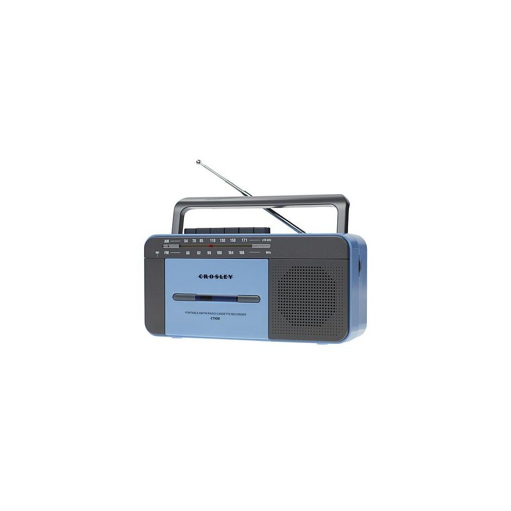 Modro-šedý přehrávač Crosley Cassette v:1392201