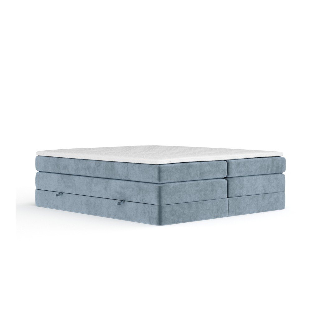 Modrá boxspring postel s úložným prostorem/bez čela 160x200 cm Juniper – Maison de Rêve v:1820314