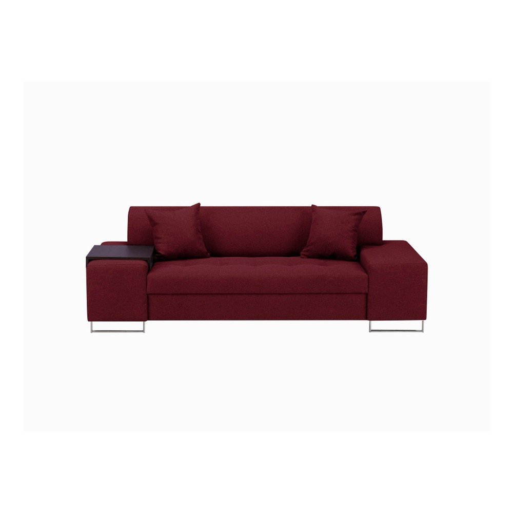Červená pohovka s nohami ve stříbrné barvě Cosmopolitan Design Orlando, 220 cm v:1087100