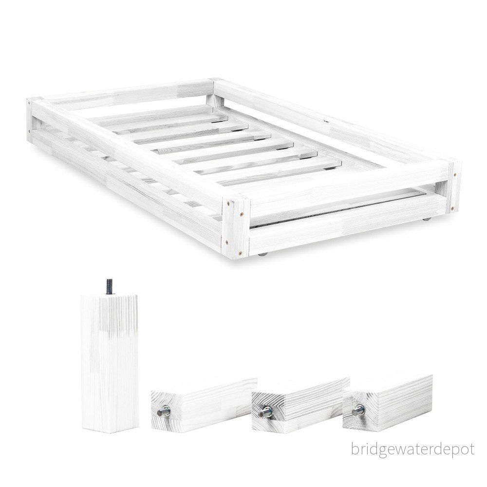 Set bílé zásuvky pod postel a 4 prodloužených nohou Benlemi, pro postel 80 x 180 cm v:1118336