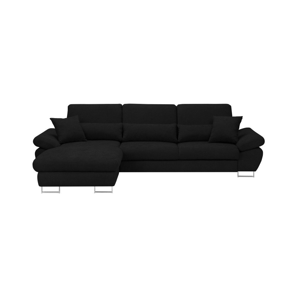 Černá rozkládací rohová pohovka Windsor & Co Sofas Pi, levý roh v:1071878