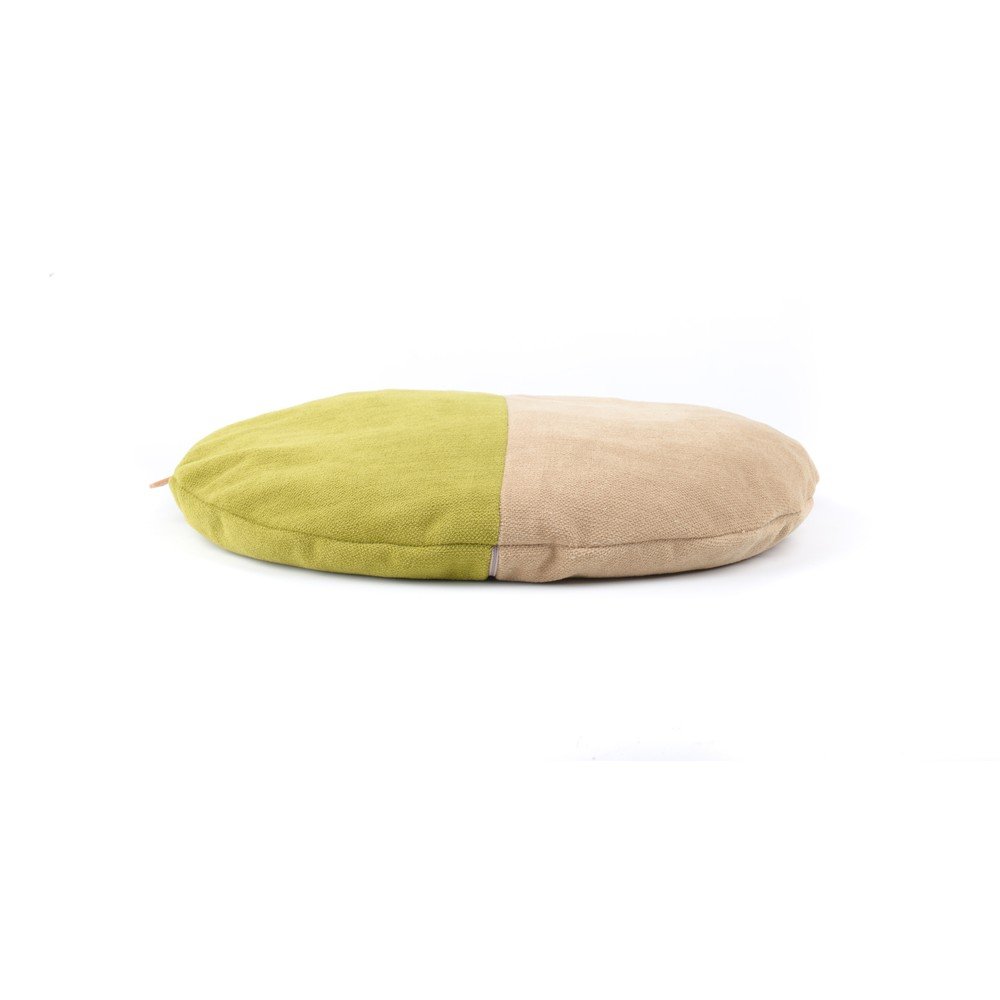 Zeleno-béžový polštář Linda Vrňáková Lentils v:1400477