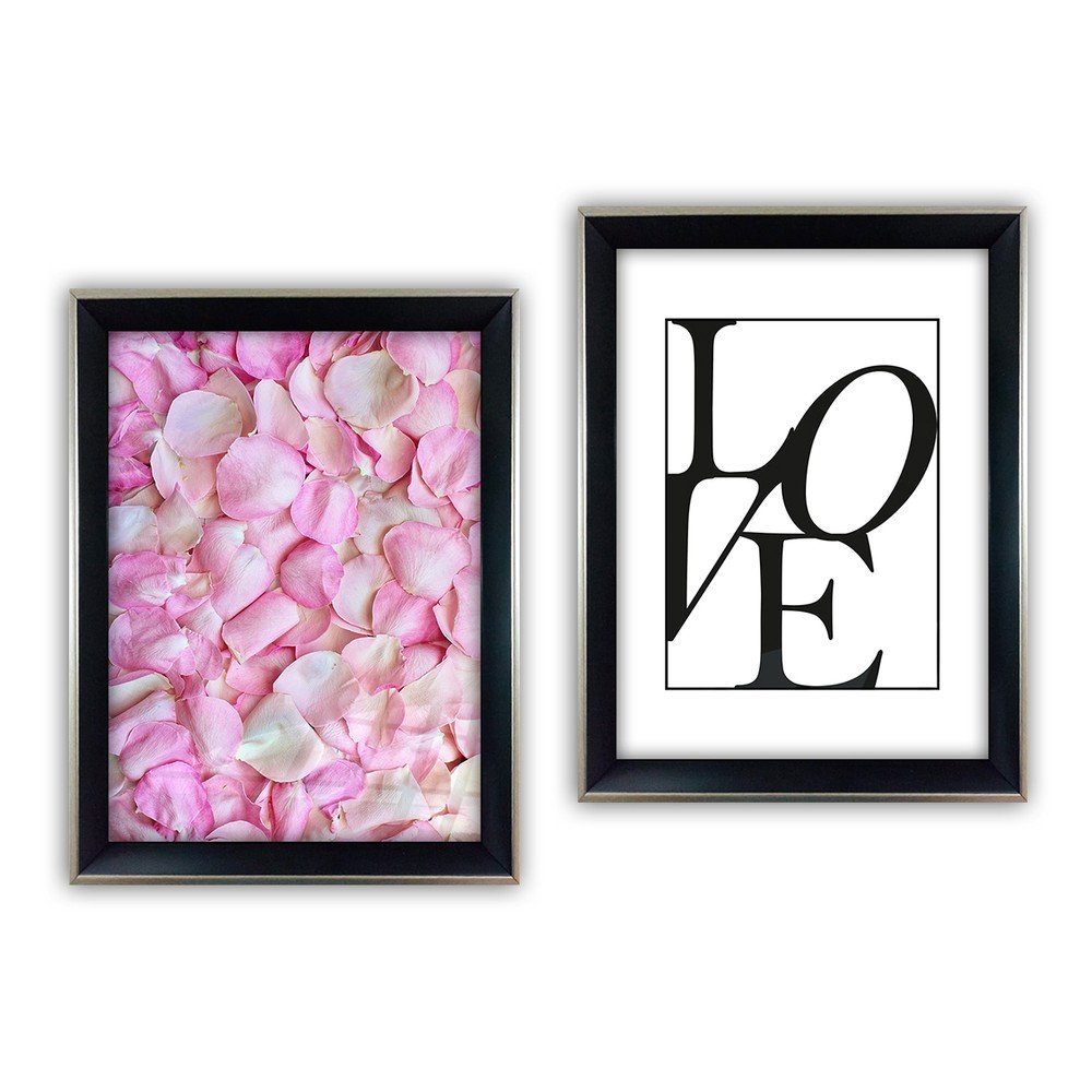 Sada 2 skleněných obrazů Vavien Artwork Love, 35 x 45 cm v:1418893