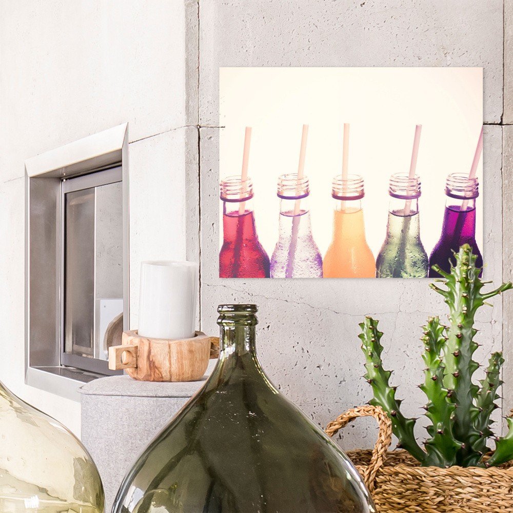 Skleněný obraz OrangeWallz Bottles, 40 x 50 cm v:1144504