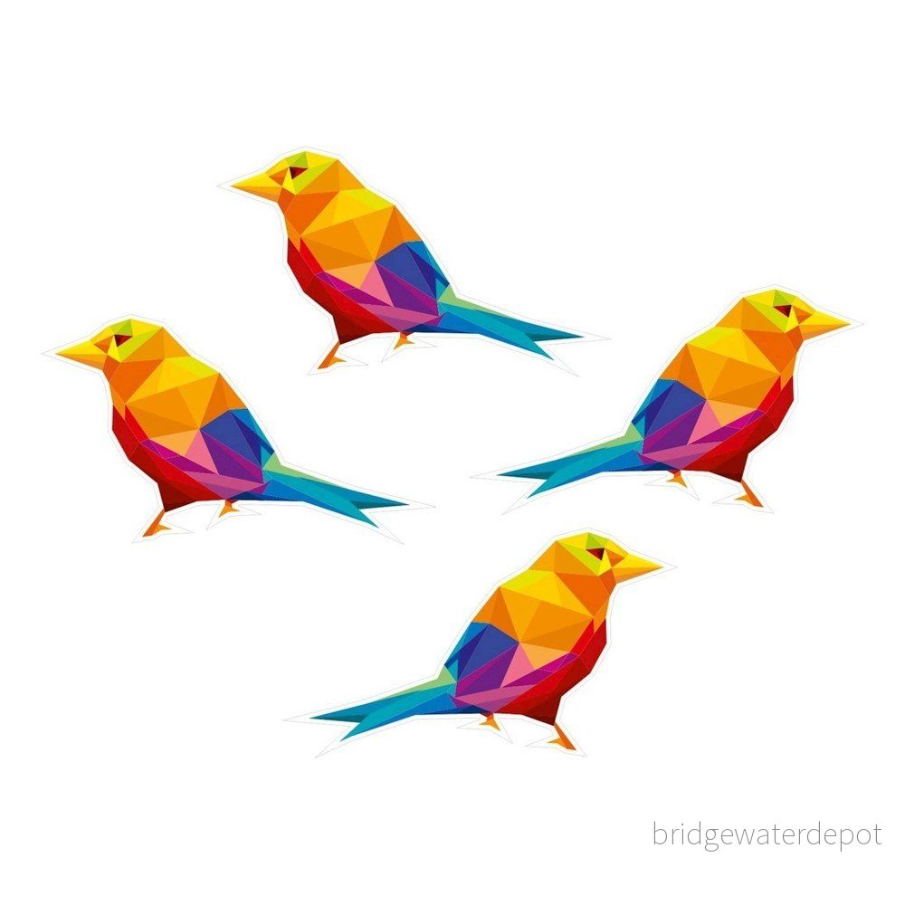 Nástěnná samolepka s geometrickým provedením Birds, 10 x 18 cm v:1098280