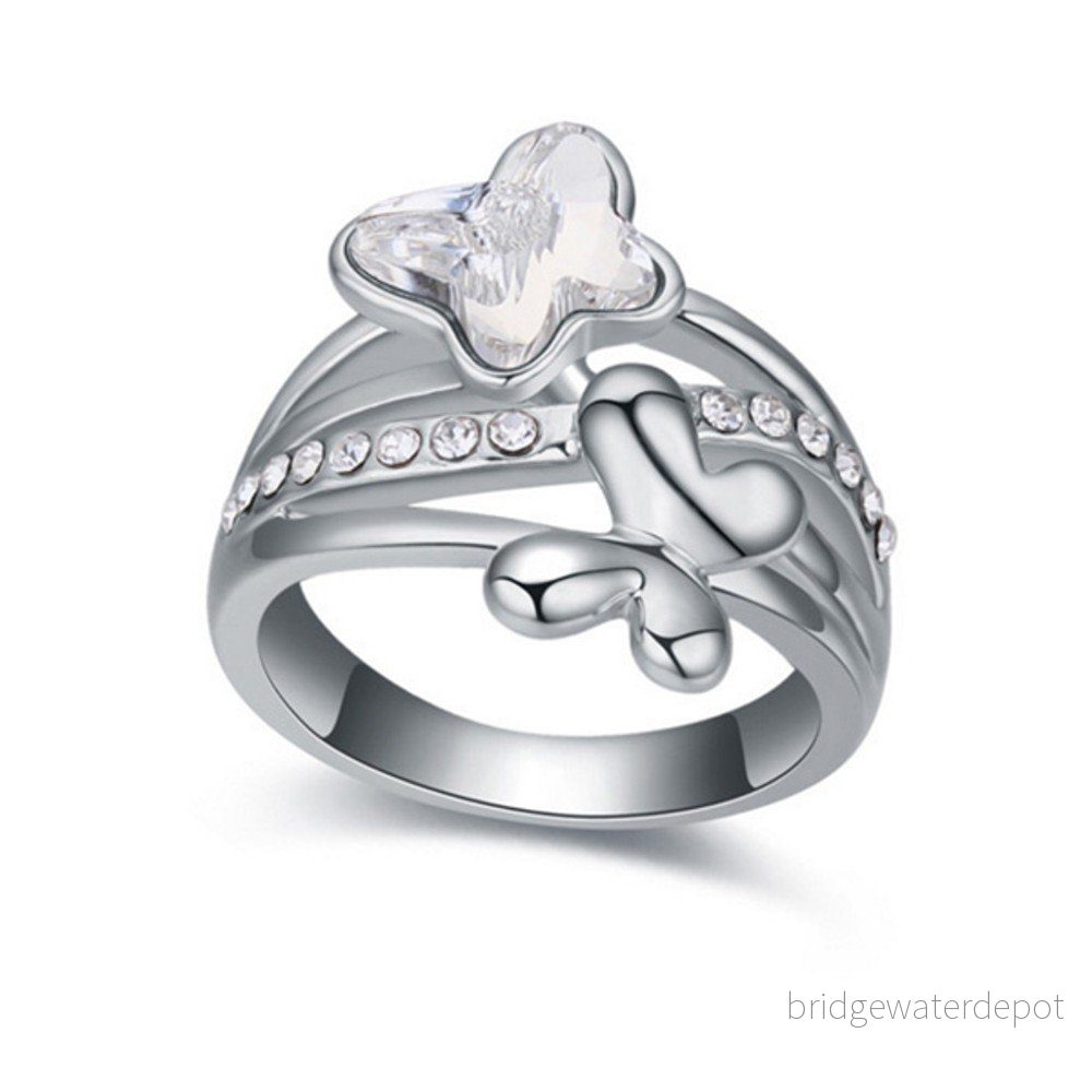 Prsten s krystaly Swarovski Empathy Clara, velikost 52 v:1169718