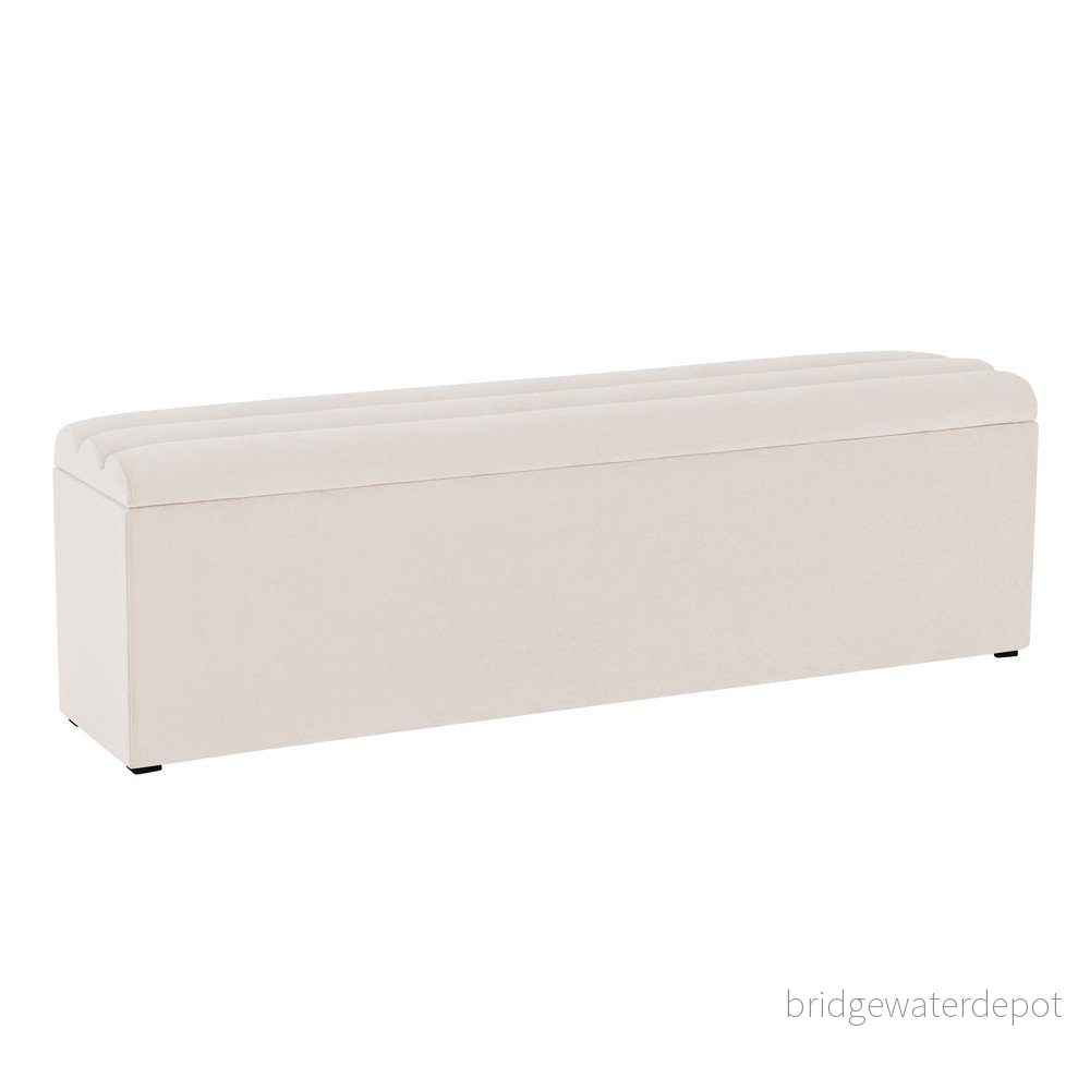 Krémový otoman s úložným prostorem Cosmopolitan Design LA, 160 x 47 cm v:1210956