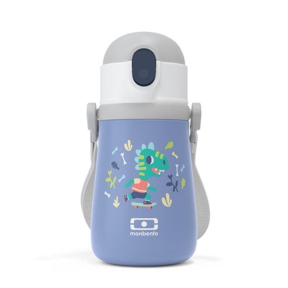 Fialová dětská termoska Monbento Stram Dino, 360 ml v:1398695
