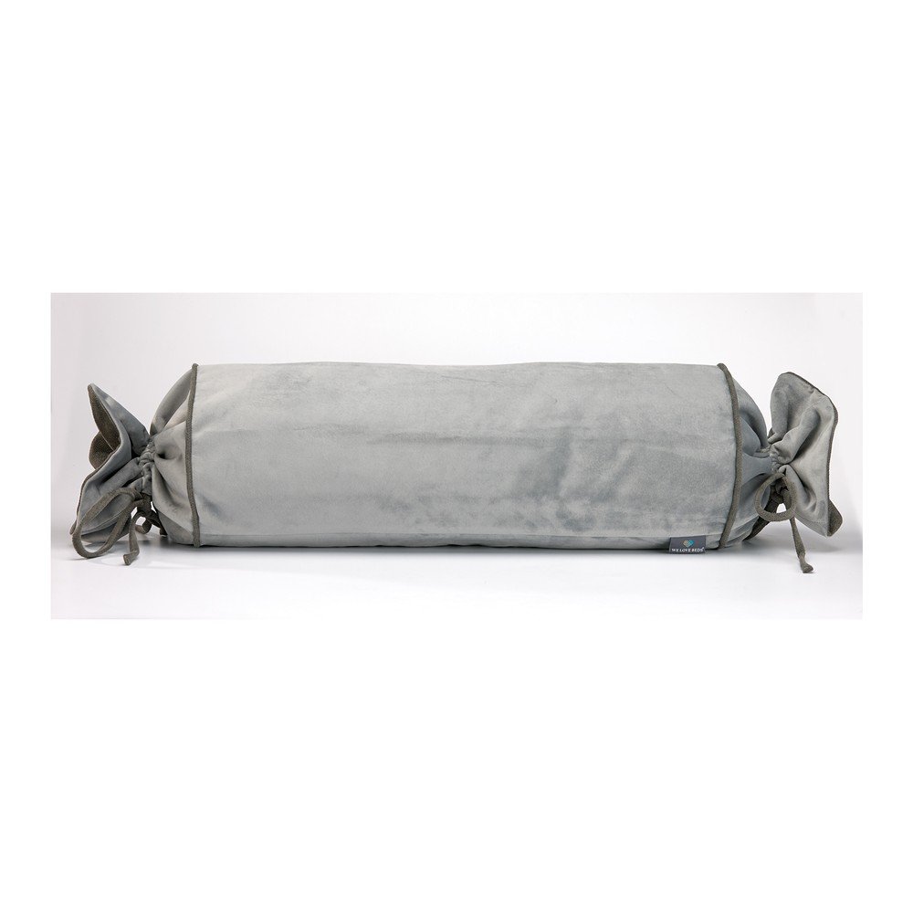 Šedý povlak na polštář WeLoveBeds Silver Candy, ⌀ 20 x 58 cm v:1157466