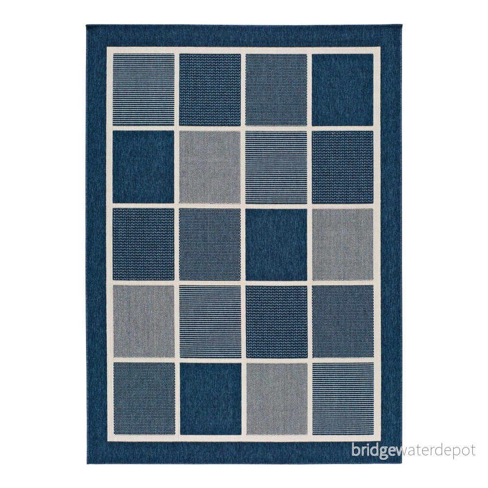 Modrý venkovní koberec Universal Nicol Squares, 160 x 230 cm v:1258410