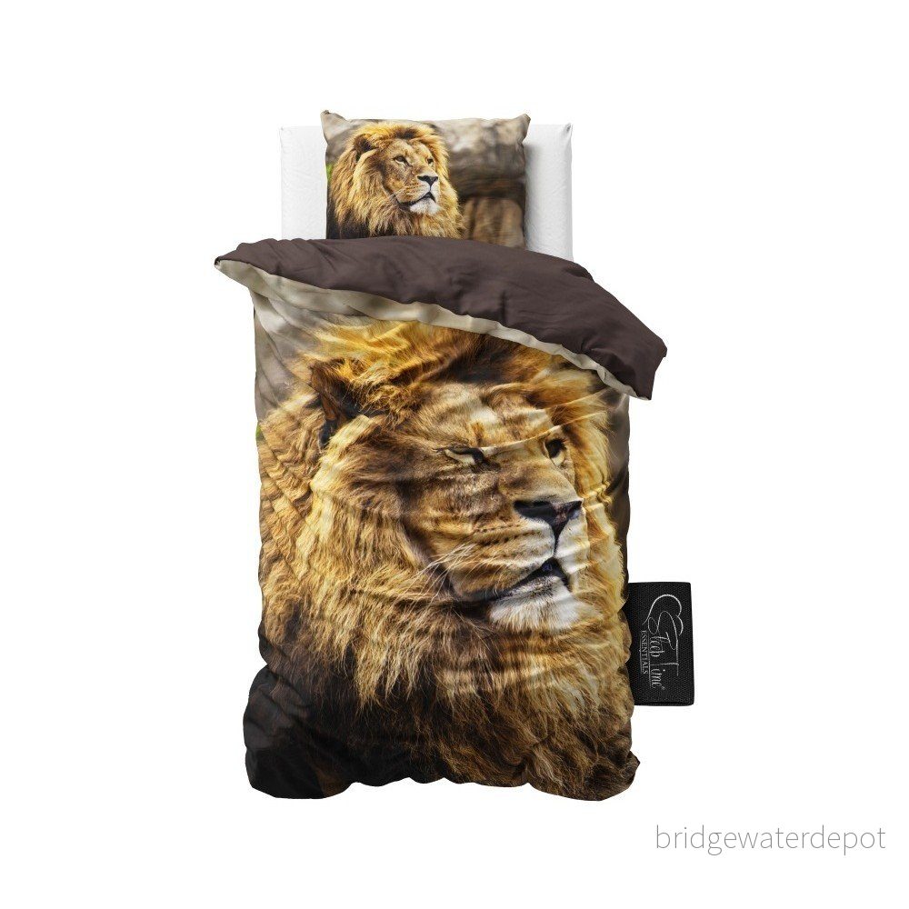 Povlečení z mikroperkálu Sleeptime Lion Mind, 140 x 220 cm v:905496