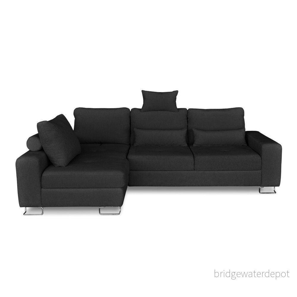 Tmavě šedá rohová rozkládací pohovka Windsor & Co. Sofas Alpha, levý roh v:762640