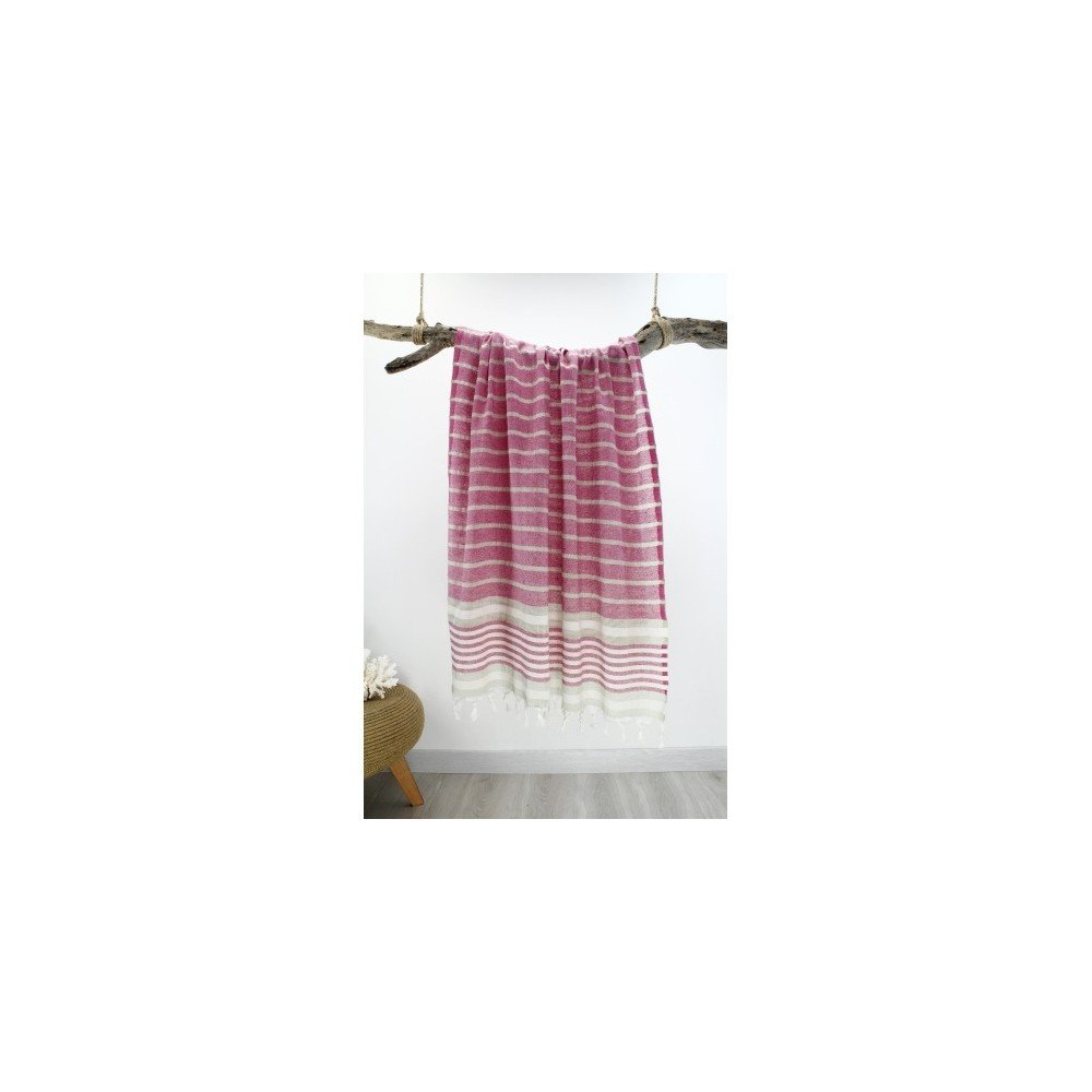 Červeno-růžová osuška z čisté bavlny Alesta Style, 90 x 180 cm v:937654