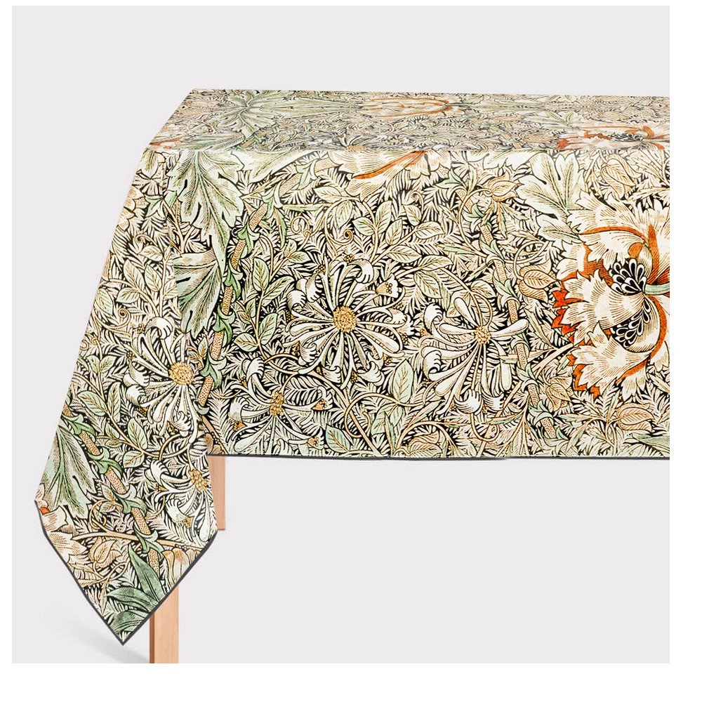 Béžový ubrus s příměsí lnu Tierra Bella Morris, 140 x 140 cm v:1411291