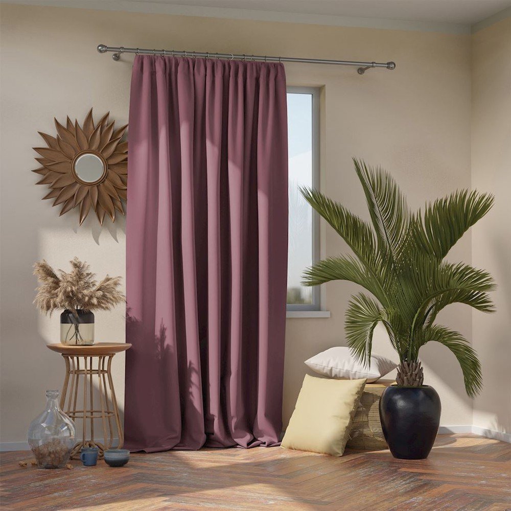 Růžový závěs AmeliaHome Pleat Mauve, 140 x 270 cm v:1370771
