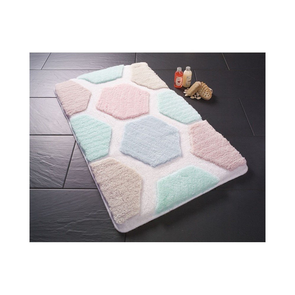 Pastelová předložka do koupelny Confetti Bathmats Tenedos, 70 x 120 cm v:826958