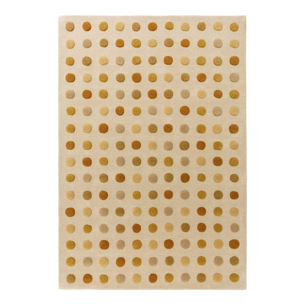 Žlutý ručně tkaný vlněný koberec 160x230 cm Dotty – Asiatic Carpets v:1639274