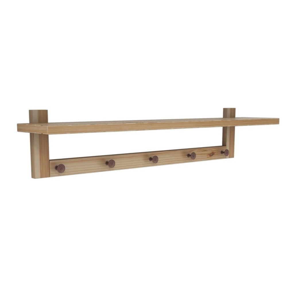 Nástěnná police z borovicového dřeva Muzzo Wood Birch, délka 80 cm v:1263418
