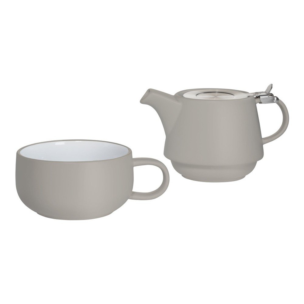 Set šedého keramického šálku s konvicí Maxwell & Williams v:1215714