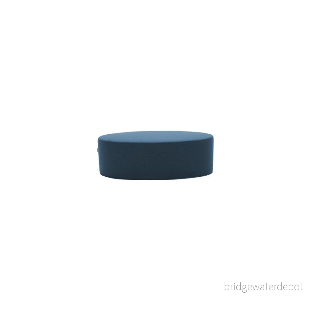 Tmavě modrý puf Softline Bon-Bon Felt Melange Petrol, délka 100 cm v:1195488