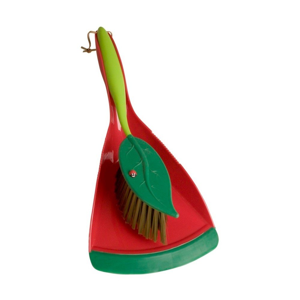 Set červeného smetáčku s lopatkou Vigar Flower Power v:751308