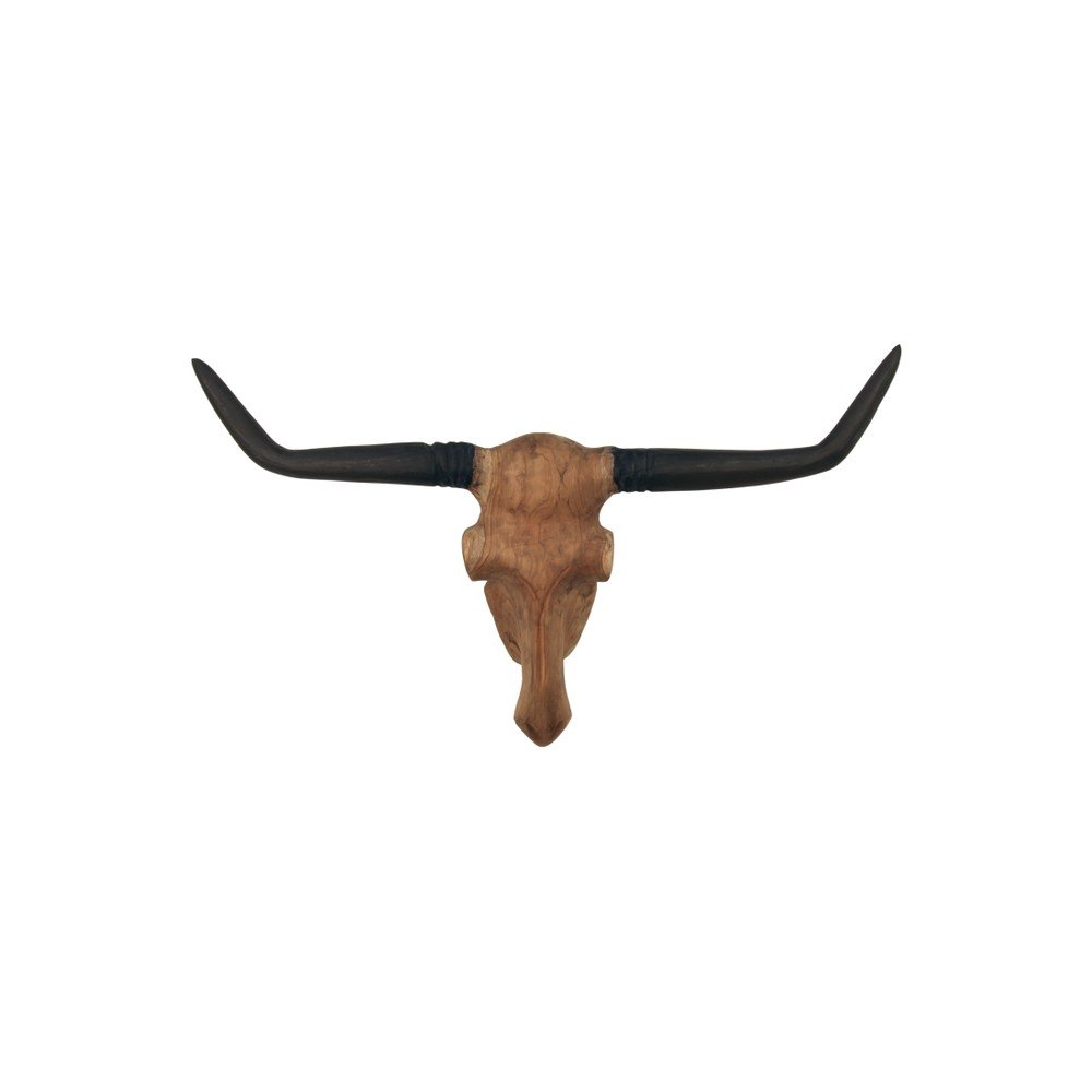 Nástěnná dekorace z teakového dřeva HSM collection Buffalo Head v:1286438