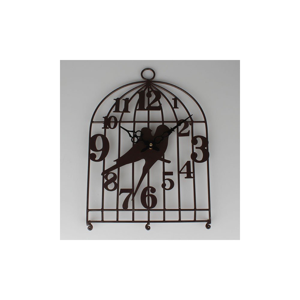 Černé hodiny Dakls Birdcage v:845942 Černé hodiny Dakls Birdcage v:845942