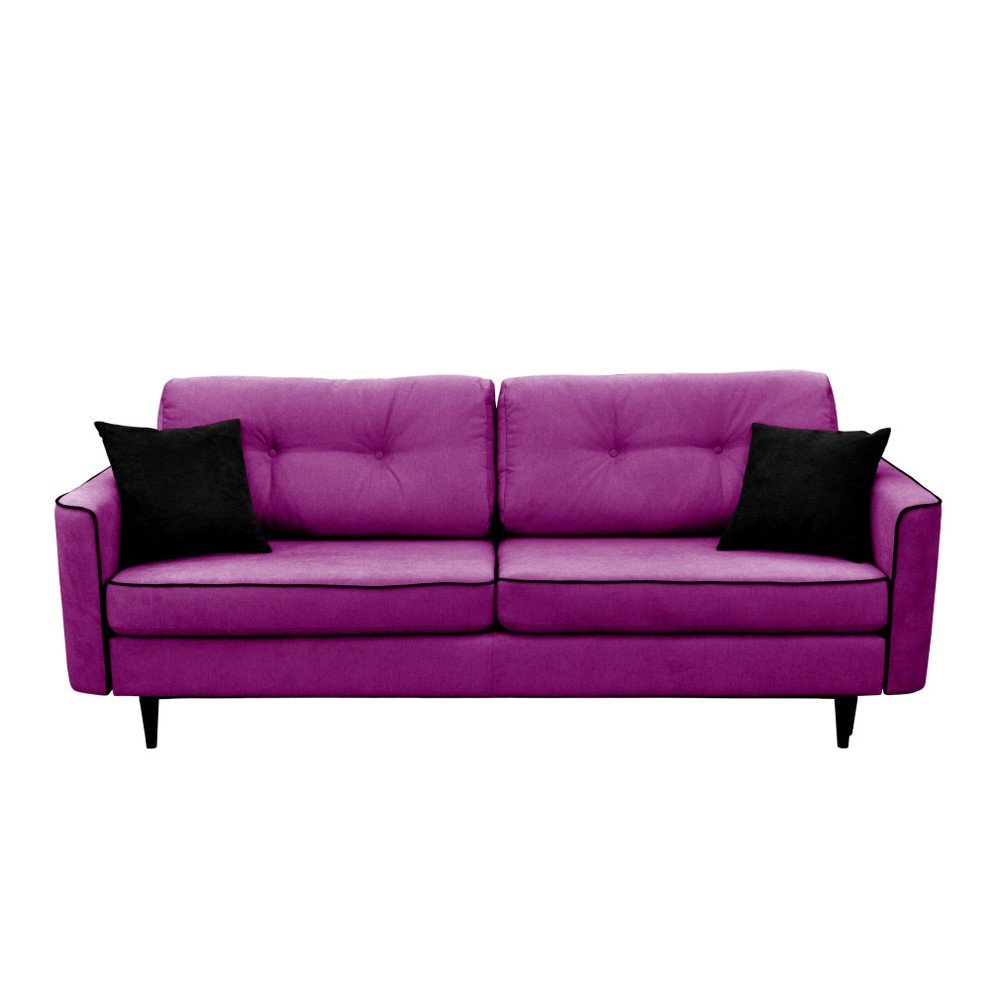 Fialová rozkládací pohovka s černými nohami Mazzini Sofas Magnolia v:960112