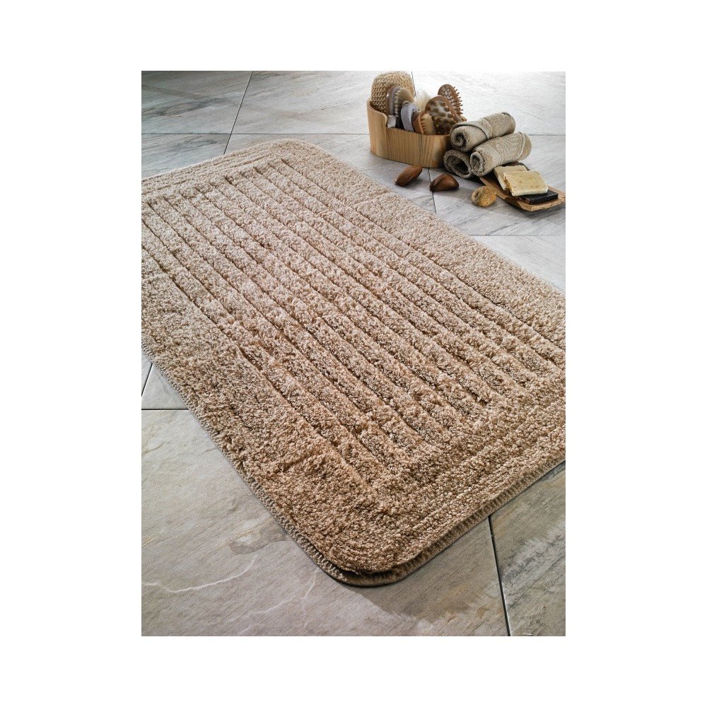 Béžová předložka do koupelny Confetti Bathmats Cotton Stripe, 70 x 120 cm v:827018