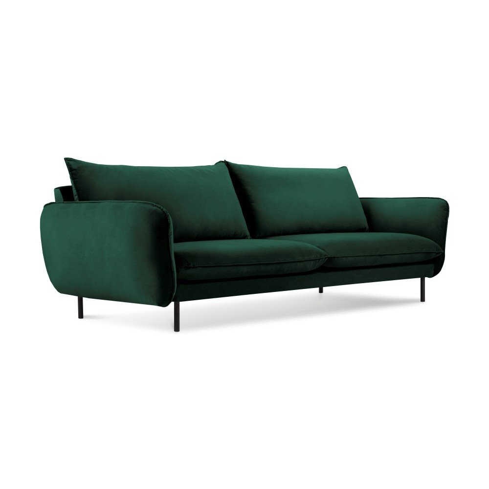 Zelená sametová pohovka Cosmopolitan Design Vienna, 200 cm v:1300376
