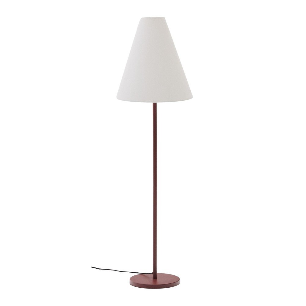 Stojací lampa v terakotové barvě s textilním stínidlem Navat – Kave Home v:1760214