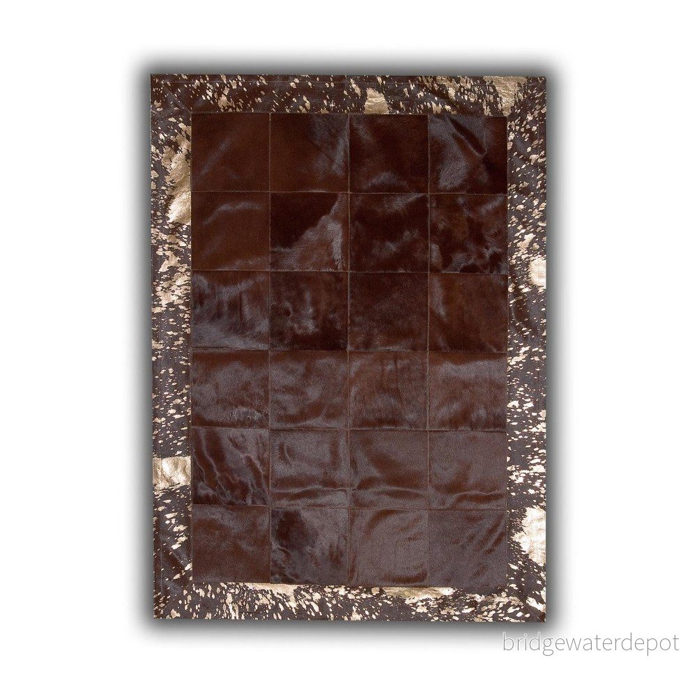 Hnědý koberec z pravé kůže Pipsa Bronze, 140x200 cm v:913002