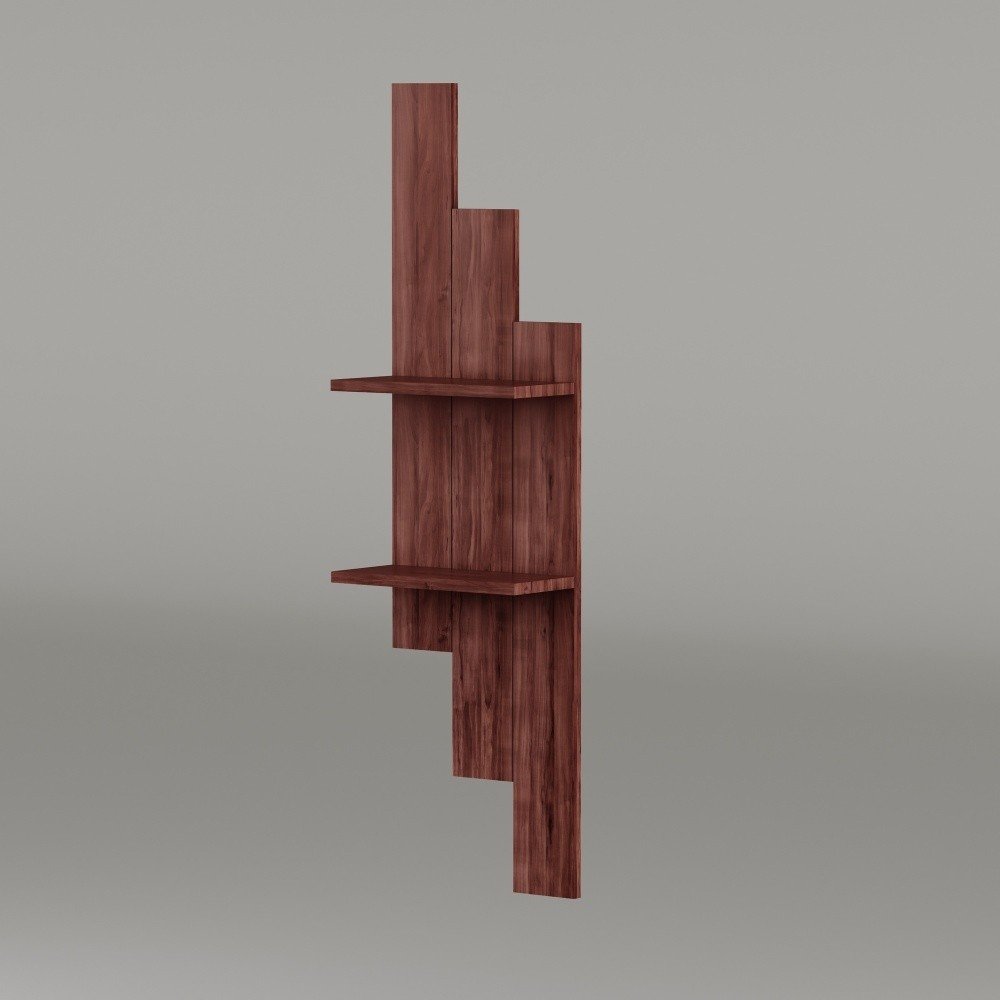 Dřevěná nástěnná police Wooden Walnut v:1246280