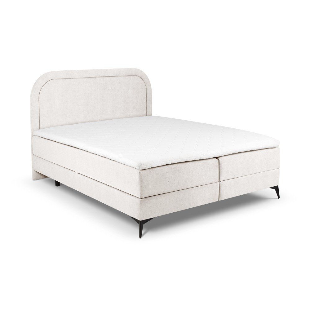 Béžová boxspring postel s úložným prostorem 160x200 cm Eclipse – Cosmopolitan Design v:1536122